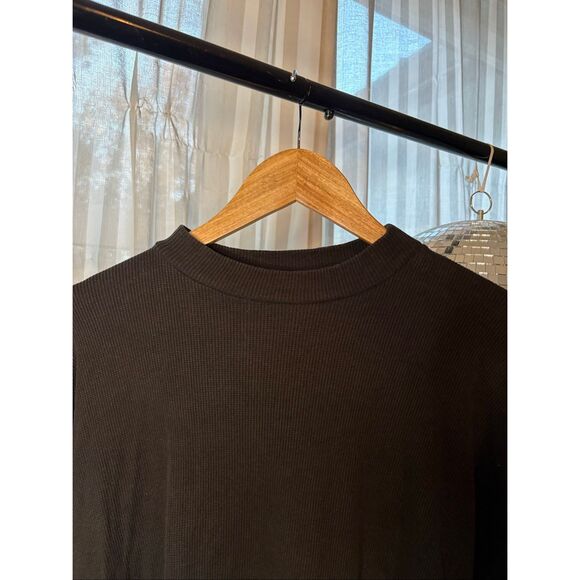 Eileen Fisher Black Waffle Knit Longsleeve - Picture 2 of 5